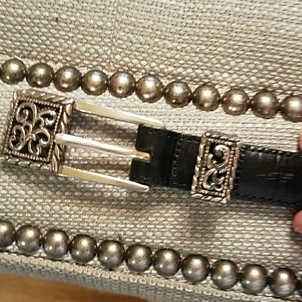 Black Brighton belt with silver